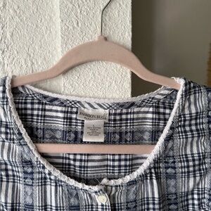 Fashion Bug Navy and White Checkered Dress